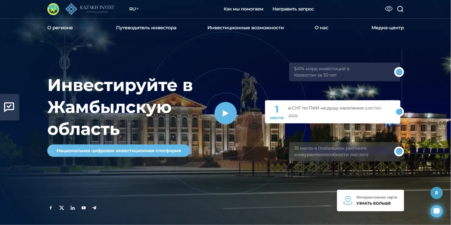 ZHEIF 2023 — сайт Жамбылского экономического и инвестиционного форума