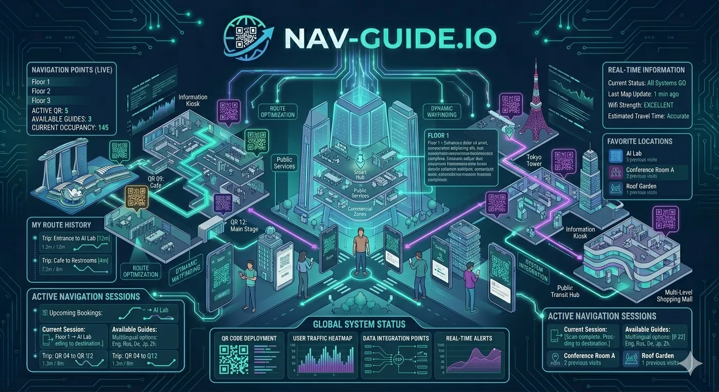 QR Navigation for Sites and Landmarks